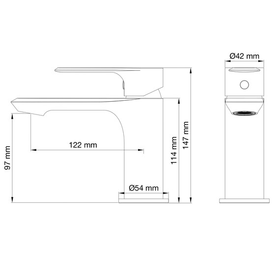 Смесители для раковины Wonzon & Woghand Brilliant WW-88018079-BGM, тёмный графит - фото 6