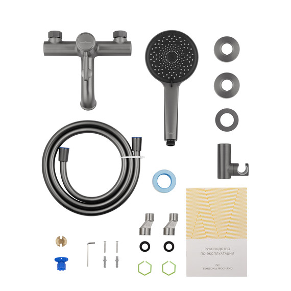 Смесители для ванны Wonzon & Woghand Tor WW-88037073-BGM, тёмный графит - фото 7