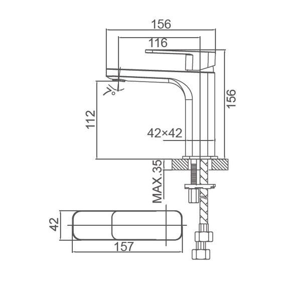 Смесители для раковины Wonzon & Woghand Arnie WW-691101-MB, чёрный - фото 6