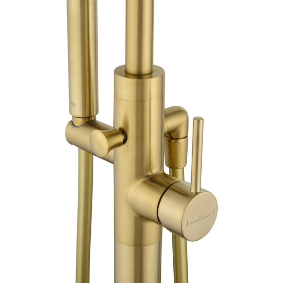 Смеситель для ванны напольный Wonzon & Woghand Stick WW-88649017-BG, золото - фото 4