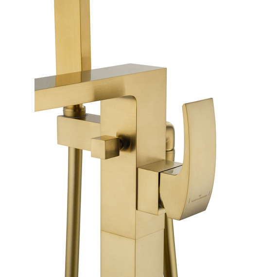 Смеситель для ванны напольный Wonzon & Woghand Fit WW-88649009-BG, золото - фото 5