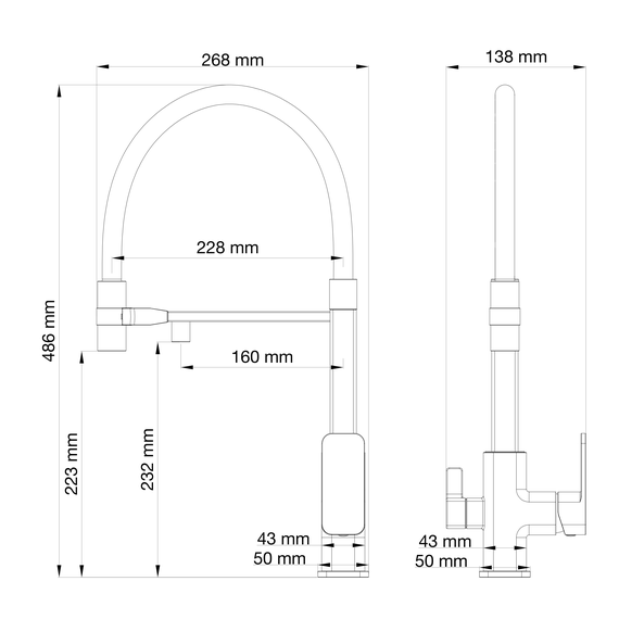 Смесители для кухни Wonzon & Woghand WW-88458012-BG?MW), золото - фото 6