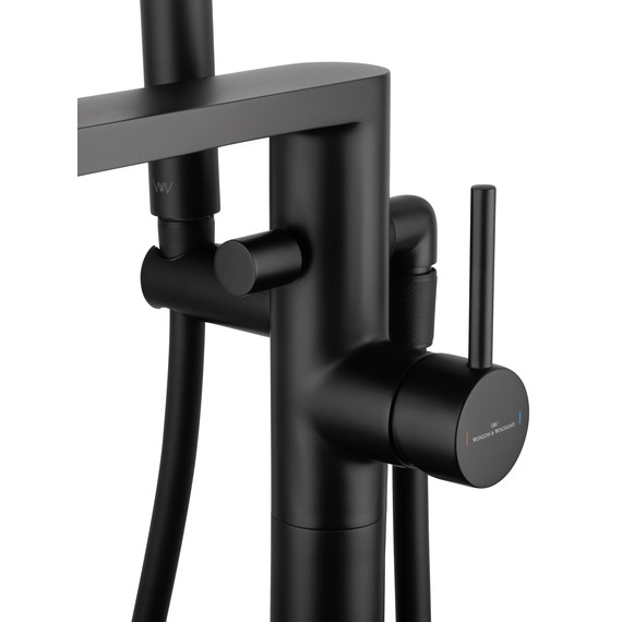 Смеситель для ванны напольный Wonzon & Woghand Stick WW-88649901-MB, чёрный - фото 5