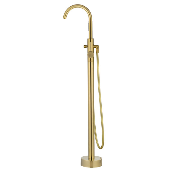 Смеситель для ванны напольный Wonzon & Woghand Stick WW-88649017-BG, золото - фото 2