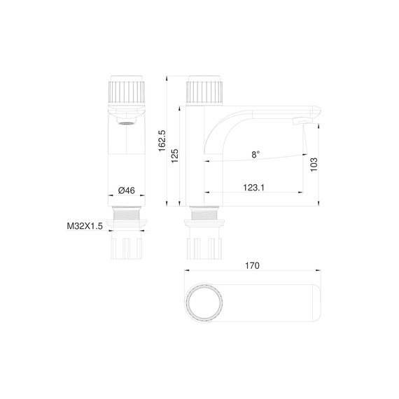 Смесители для раковины Wonzon & Woghand Click WW-A40412-CR - фото 6