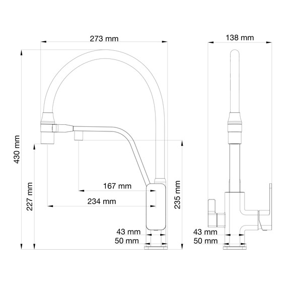 Смесители для кухни Wonzon & Woghand WW-88458013-CR - фото 6