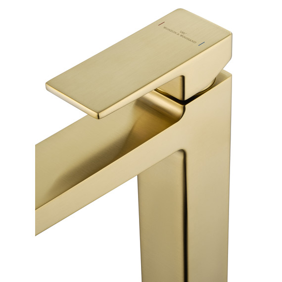 Смеситель для раковины высокий Wonzon & Woghand Cube 2.0 WW-88019068-BG, золото - фото 4