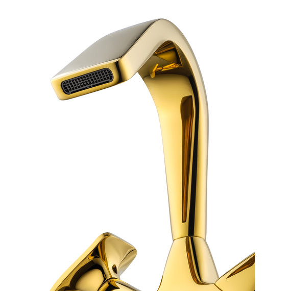 Смеситель для раковины высокий Wonzon & Woghand Shakespeare WW-651103-DG, золото - фото 3