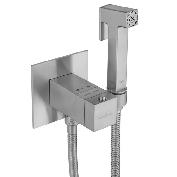 набор для гигиенического душа с термостатом Wonzon & Woghand WW-88829910-BN (со скрытой частью) никель - фото 4