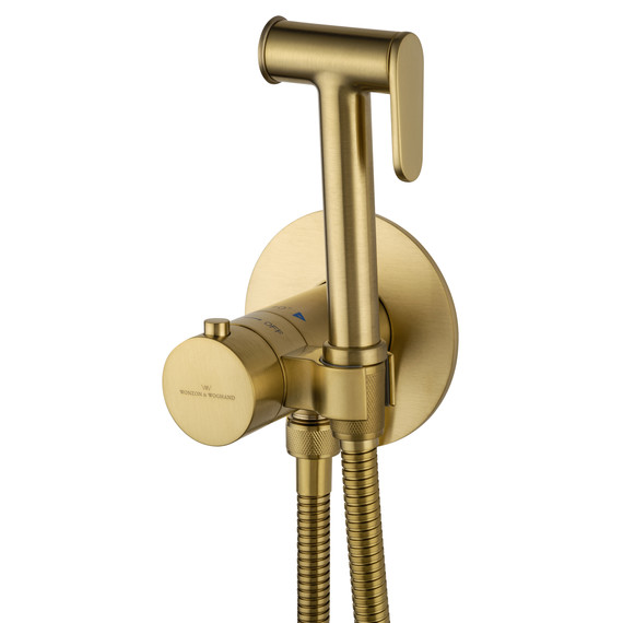 набор для гигиенического душа с термостатом Wonzon & Woghand WW-88829909-BG (со скрытой частью) золото - фото 3