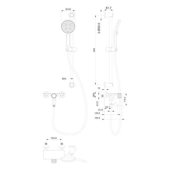 Смесители для ванны Wonzon & Woghand Click WW-FE05L222-MW, белый - фото 2