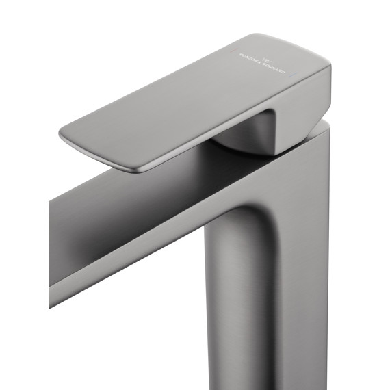 Смеситель для раковины высокий Wonzon & Woghand Edge WW-88239003-BGM, тёмный графит - фото 4