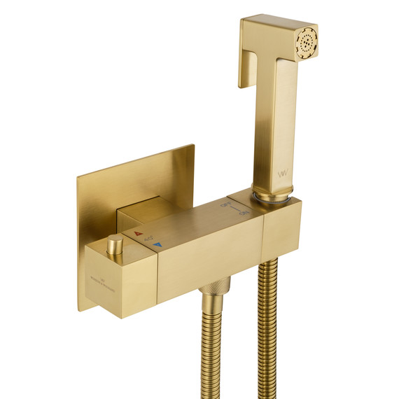 набор для гигиенического душа с термостатом Wonzon & Woghand WW-88819903-BG (со скрытой частью) золото - фото 4