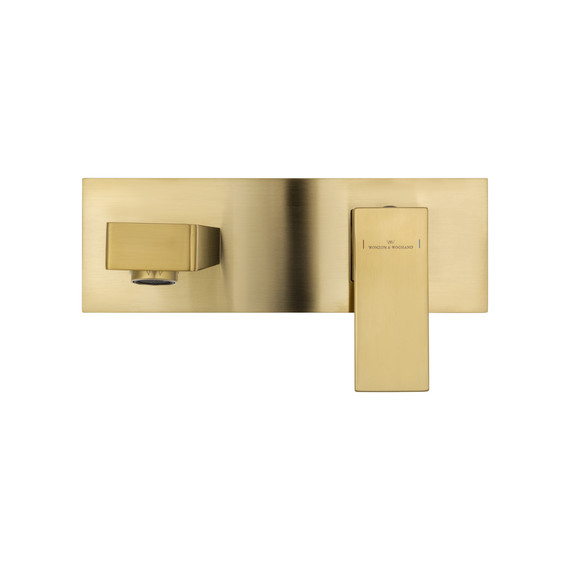 Смеситель для раковины настенный Wonzon & Woghand Cube WW-88869016-BG (со скрытой частью) золото - фото 2