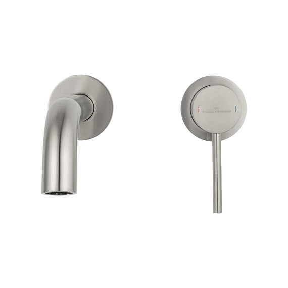 Смеситель для раковины настенный Wonzon & Woghand Stick WW-88869017-BN (со скрытой частью) никель - фото 2