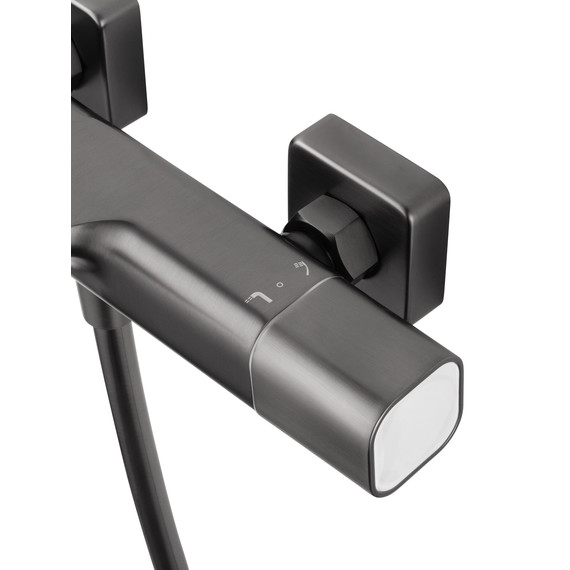 Смесители для ванны с термостатом Wonzon & Woghand Solid WW-C2011-A-BGG, тёмный графит - фото 5