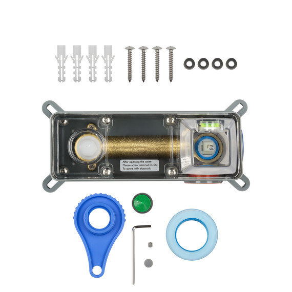 Смеситель для раковины настенный Wonzon & Woghand Frame WW-88869010-BGM (со скрытой частью) тёмный графит - фото 5