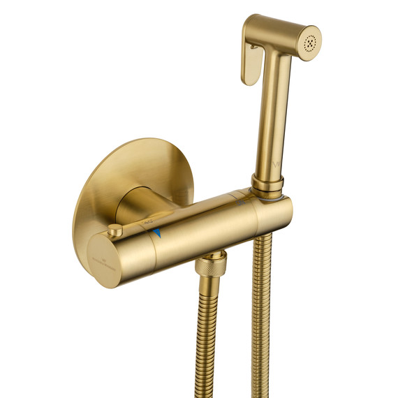 набор для гигиенического душа с термостатом Wonzon & Woghand WW-88819902-BG (со скрытой частью) золото - фото 6