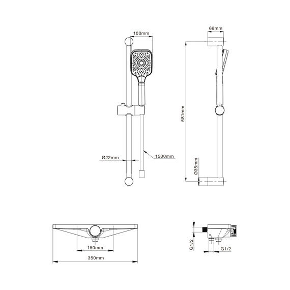 Смесители для ванны Wonzon & Woghand Onix WW-B2551-A-CR - фото 2