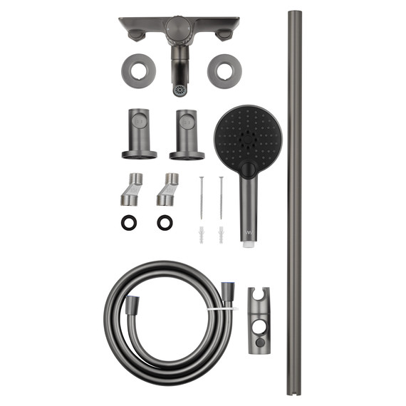 Смесители для ванны Wonzon & Woghand Click WW-FE05L222-BGG, тёмный графит - фото 6