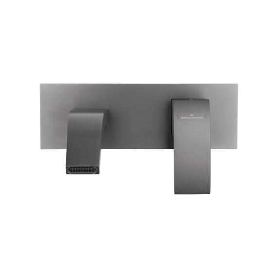 Смеситель для раковины настенный Wonzon & Woghand Fit WW-88869009-BGM (со скрытой частью) тёмный графит - фото 2