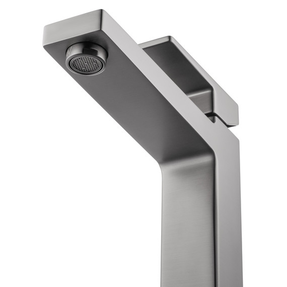 Смеситель для раковины высокий Wonzon & Woghand Cube 2.0 WW-88019068-BGM, тёмный графит - фото 3