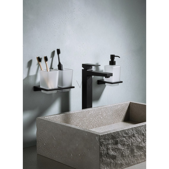 Смеситель для раковины высокий Wonzon & Woghand Cube 2.0 WW-88019068-MB, чёрный - фото 6