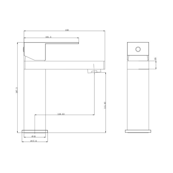 Смесители для раковины Wonzon & Woghand WW-A40982-MB, чёрный - фото 6