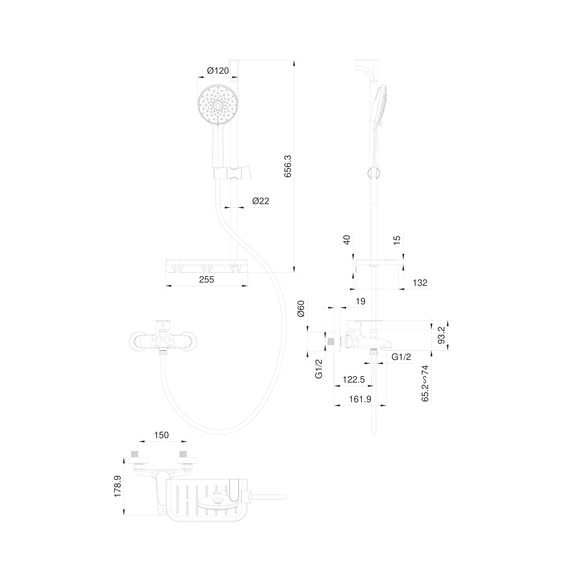 Смесители для ванны Wonzon & Woghand Alfa WW-AE3201-CR - фото 7