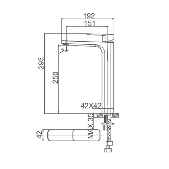 Смеситель для раковины высокий Wonzon & Woghand Arnie WW-691104-CR - фото 6