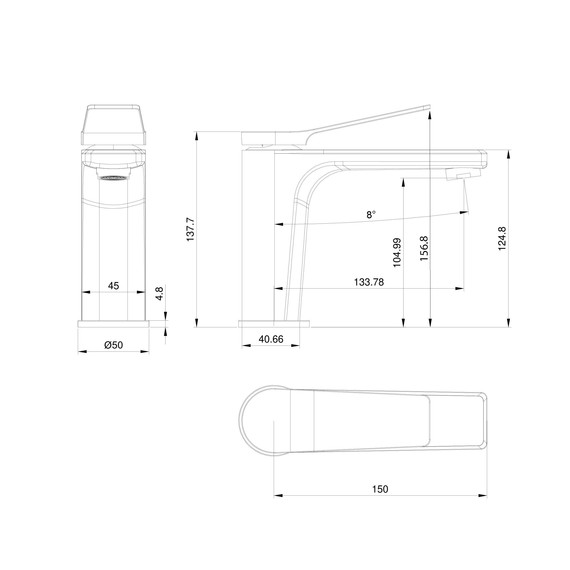 Смесители для раковины Wonzon & Woghand WW-XH-012-CR - фото 6