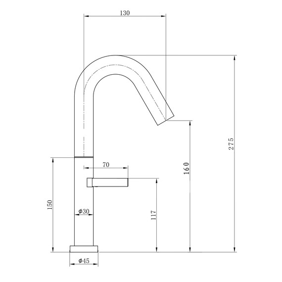 Смеситель для раковины высокий Wonzon & Woghand WW-6068-MB, чёрный - фото 6