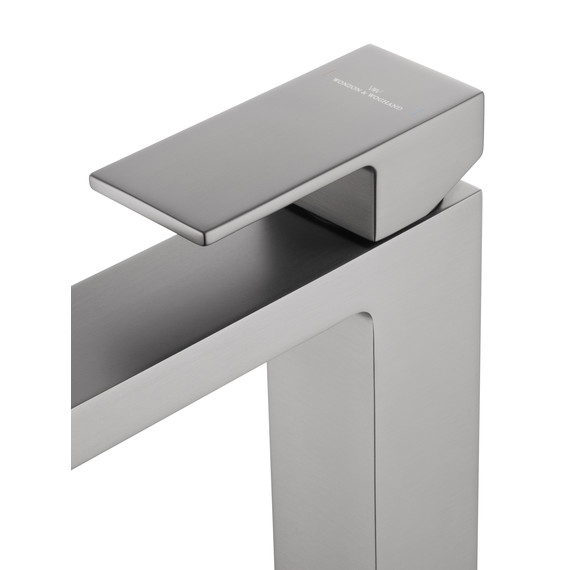 Смеситель для раковины высокий Wonzon & Woghand Cube WW-88239016-BGM, тёмный графит - фото 4