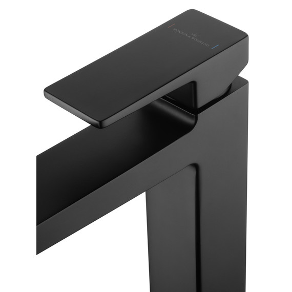 Смеситель для раковины высокий Wonzon & Woghand Cube 2.0 WW-88019068-MB, чёрный - фото 4