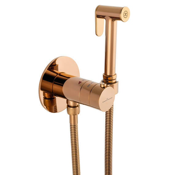 набор для гигиенического душа с термостатом Wonzon & Woghand WW-88829909-RG (со скрытой частью) розовое золото - фото 4