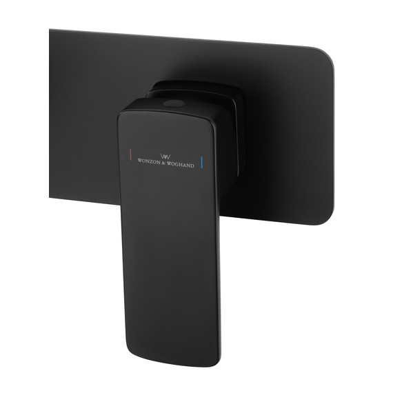 Смеситель для раковины настенный Wonzon & Woghand Edge WW-88869003-MB (со скрытой частью) чёрный - фото 4