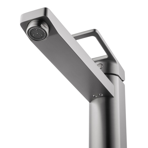 Смеситель для раковины высокий Wonzon & Woghand Frame WW-88239010-BGM, тёмный графит - фото 3