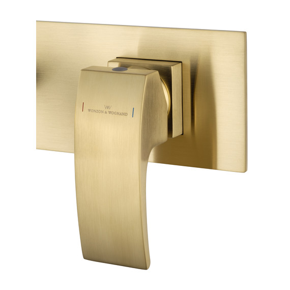 Смеситель для раковины настенный Wonzon & Woghand Fit WW-88869009-BG (со скрытой частью) золото - фото 4