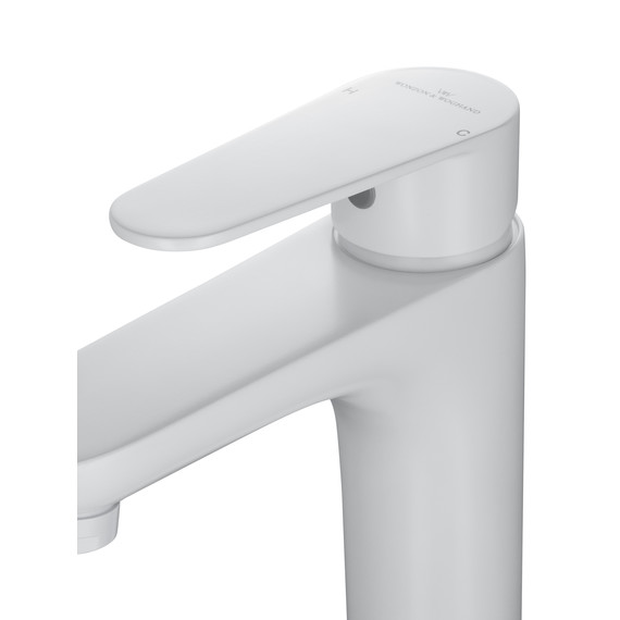 Смеситель для раковины высокий Wonzon & Woghand Alfa WW-A40232-MW, белый - фото 4