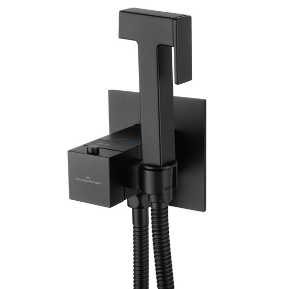 набор для гигиенического душа с термостатом Wonzon & Woghand WW-88829910-MB (со скрытой частью) чёрный - фото 3