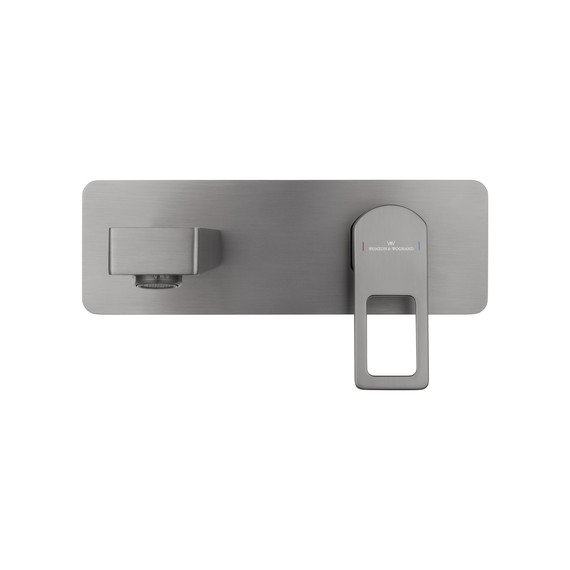 Смеситель для раковины настенный Wonzon & Woghand Frame WW-88869010-BGM (со скрытой частью) тёмный графит - фото 2