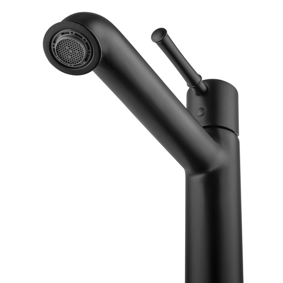 Смеситель для раковины высокий Wonzon & Woghand Tor WW-88019073-MB, чёрный - фото 3