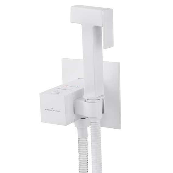 набор для гигиенического душа с термостатом Wonzon & Woghand WW-88829910-MW (со скрытой частью) белый - фото 3