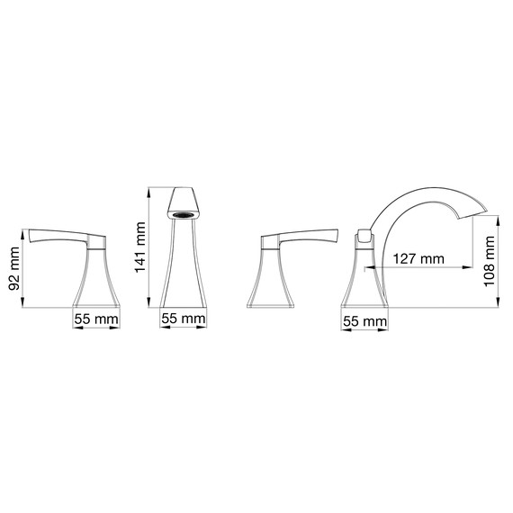 Смесители для раковины Wonzon & Woghand Flex WW-88083095-CR - фото 5