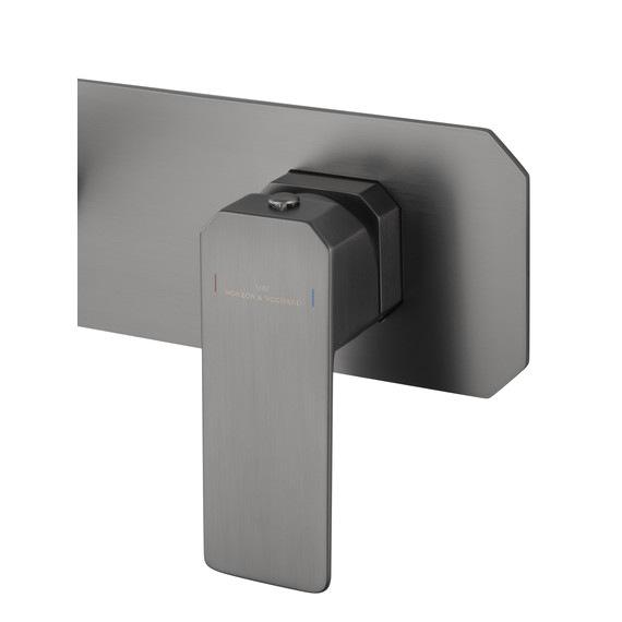 Смеситель для раковины настенный Wonzon & Woghand Diamond WW-88869011-BGM (со скрытой частью) тёмный графит - фото 4