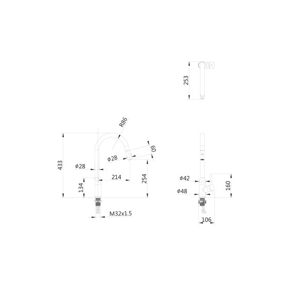 Смесители для кухни Wonzon & Woghand WW-A21252-BG, золото - фото 6
