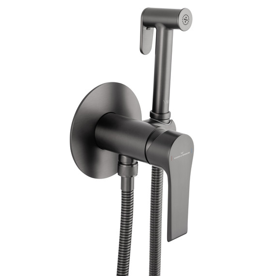 набор для гигиенического душа Wonzon & Woghand Brilliant WW-88829079-BGM (со скрытой частью) тёмный графит - фото 4