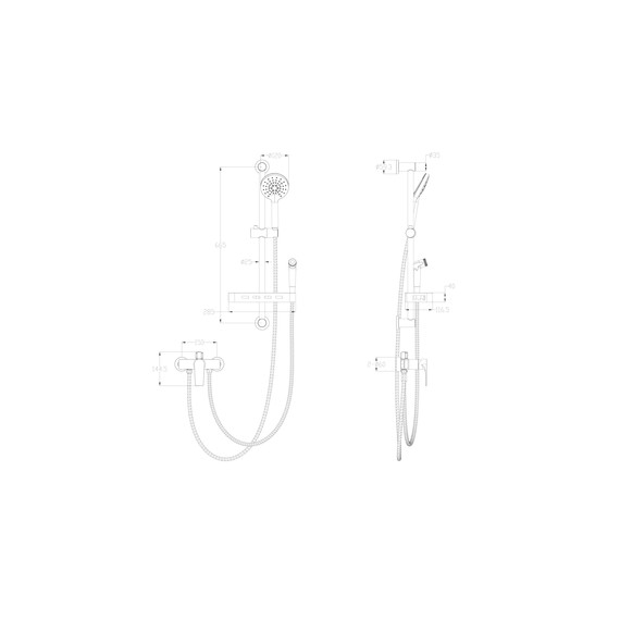 Смесители для душа Wonzon & Woghand WW-A31003-BGG, тёмный графит - фото 2