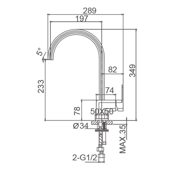 Смесители для кухни Wonzon & Woghand Arnie WW-692101-CR - фото 5
