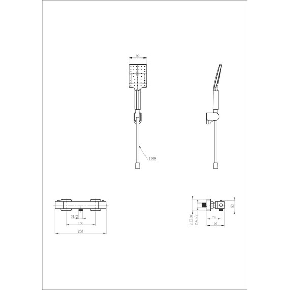 Смесители для душа с термостатом Wonzon & Woghand WW-B2026-A-MW, белый - фото 2